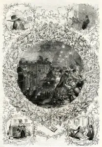 Luggage Prints: A railway scene at Christmas 1859