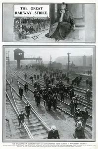 Track Prints: Railway strike 1911: Manchetser terminus, walking passagers