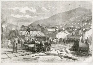 1855 Prints: Railway works at Balaclava 1855