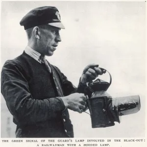 Measures Prints: Railwayman with black-out lamp