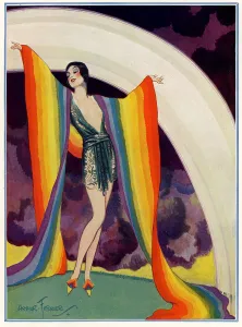 Shawl Prints: Rainbow illustration, by Arthur Ferrier