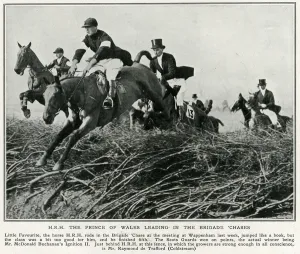 Hunt Prints: Raymond de Trafford riding with Prince of Wales