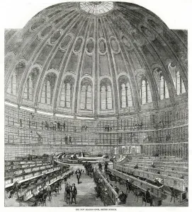 1850s Prints: Reading Room of the British Museum, London 1857