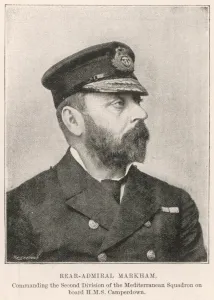 Sunk Prints: Rear-Admiral Markham, of HMS Camperdown, 1893