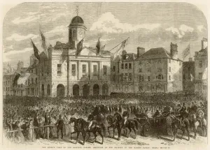 : Reception of Queen Victoria in the market square, Kelso