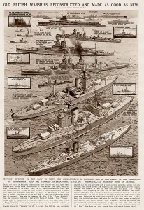 Ship Prints: Reconstructed Warships back in Service. Date: 1939