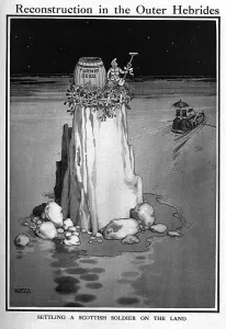 Reconstruction Prints: Reconstruction in the Outer Hebrides by Heath Robinson, WW1