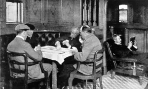 Fated Prints: Recreations on board the Empress of Ireland, a game of cards