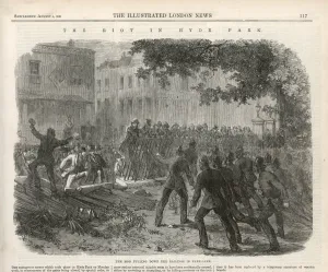 Disturbance Prints: Reform League Riot / 1866