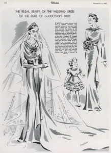 Satin Prints: The regal beauty of the wedding dress of the Duke of Glouces