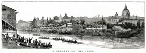 Italy Prints: Regatta on the Tiber, Rome 1882