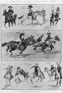 Cowboys Prints: A Rehearsal of the Wild West show