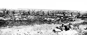 Enemy Prints: Reinforcements of British Infantry marching in narrow column