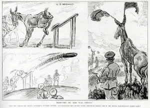 Kick Prints: Rejected by the War Office, Mules put to good use by L. R. B