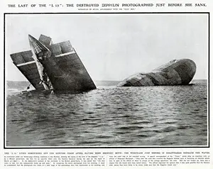 Fire Prints: The remains of the German zeppelin L-15 sinking off the Kentish coast in 1916