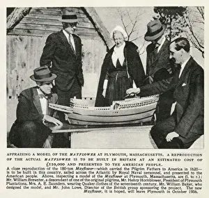 Ship Prints: A reproduction of the actual Mayflower to be built in Britain at a cost of £110