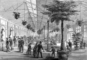 Gardens Prints: The Reptile House of London Zoo, 1883