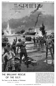 Rescue Prints: Rescue of the B. E. F. at Dunkerque by Matania