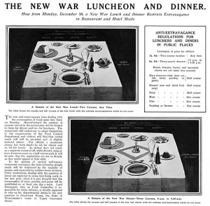 Consumption Prints: Restaurant restrictions during WW1