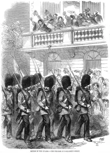 Heroes Prints: Return of the guards from Crimea, Parliament Street