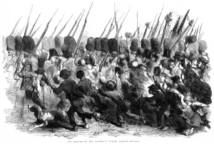 Along Side Prints: Return of the guards from the Crimea, street sketch
