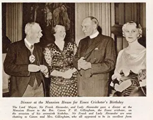 Frank Prints: The Rev. Canon Frank H. Gillingham and Mrs Gillingham with the Lord Mayor of London Sir