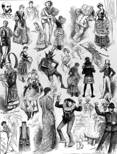 1883 Prints: Revellers at the Savage Club Ball, 1883