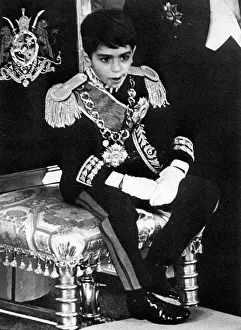 Ceremony Prints: Reza Pahlavi, Crown Prince of Iran - Shahs Coronation