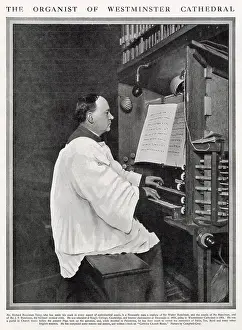 Playing Prints: Richard Terry (1864 - 1938), English organist at Westminster Cathedral. Date: 1910