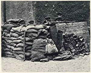 1922 Prints: With rifles levelled ready for action