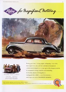 Saloon Prints: Riley car advertisement, 1953