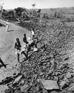 Airways Prints: River Dangu dam construction