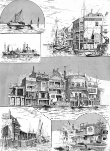 Fire Prints: The River Thames in London, 1890