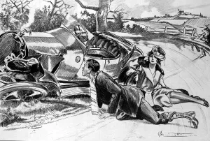 Crash Prints: Road crash with glamorous lady