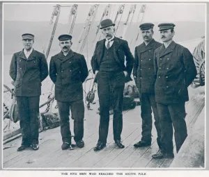 Aboard Prints: Roald Amundsen and his men aboard the Fram, Hobart, 1912