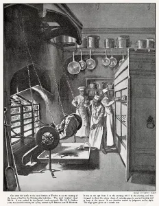 Majesty Prints: Roasting of the baron of beef for the Christmastide Festival