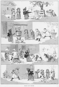 Drawn Prints: Robbing the Orchard by Louis Wain