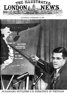 1965 Prints: Robert McNamara explain Vietnam War strategy, 1965
