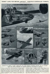 G H Davis Illustrations Prints: Robot guns for British aircraft by G. H. Davis