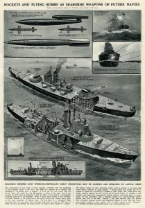 Carried Prints: Rockets and flying bombs by G. H. Davis