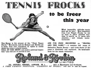Roland Prints: Roland & Rivkin tennis dress advertisement, 1927