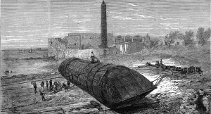 Year Prints: Rolling the Obelisk Ship Cleopatra down the Alexandra Beac