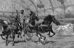 Kensington Prints: Roman chariot race at Kensington Olympia, 1886