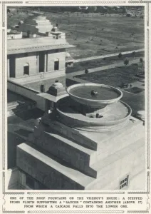 Indian Prints: Roof fountain on the roof of the Viceroys house, New Delhi