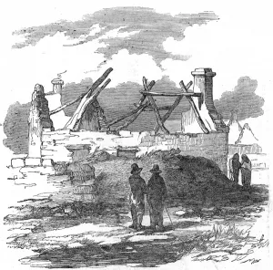 Village Prints: Roofless cabin during evictions in Ireland