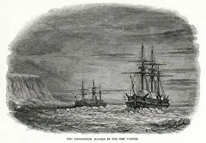 Winter Prints: The Ross Arctic Expedition - the expeditions ships housed in for winter
