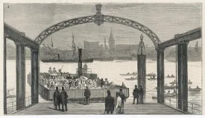 Carts Prints: Rotherhithe Ferry 1877