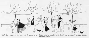 Rotten Prints: Rotten Row crowded with khaki by Fish
