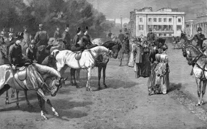 Waiting Prints: Rotten Row, Hyde Park, London, 1887
