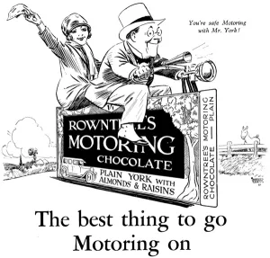 Driving Prints: Rowntrees Motoring Chocolate advertisement
